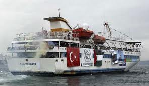 A ship with Islamic terrorists who sailed form Turkey to challenge the Israeli navy. 