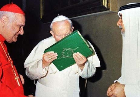 The newly canonized Pope kissed the Koran and accepted Allah as his "god". 
