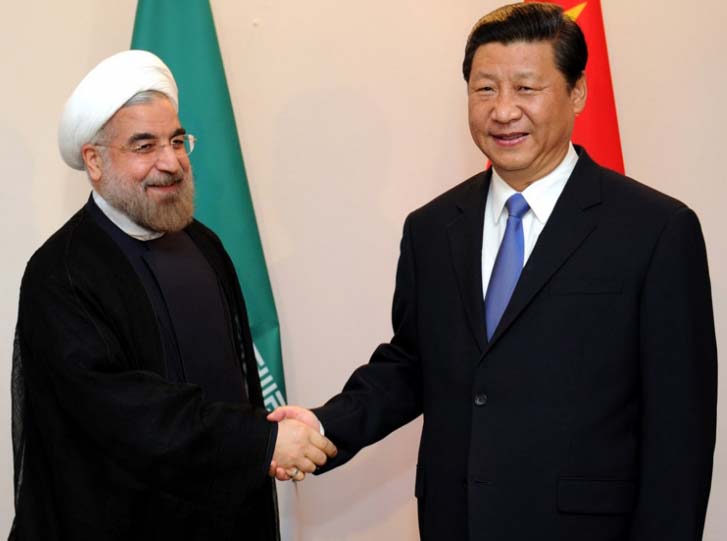  Ayatollah leader Hassan Rouhani greets Xi Jinping