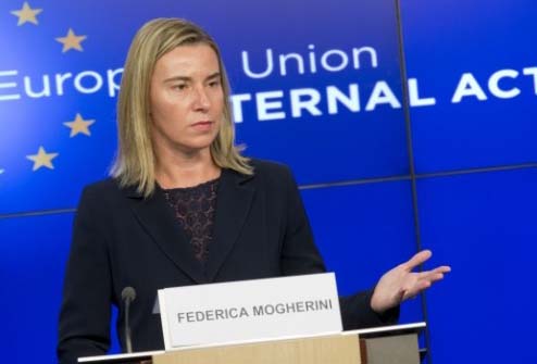 EU commisioner Federica Mogherini‬ walks in the footsteps of the Nazis, legalizing the Hamas. 
